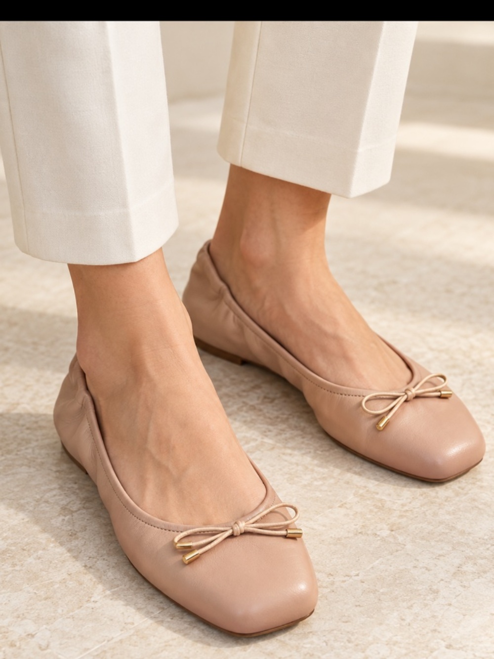 Stuart Weitzman Women's Bardot Bow Flat